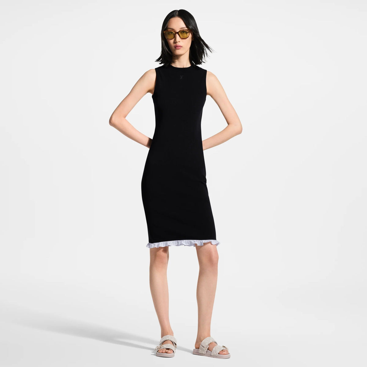 Ruffle Hem Tank Dress