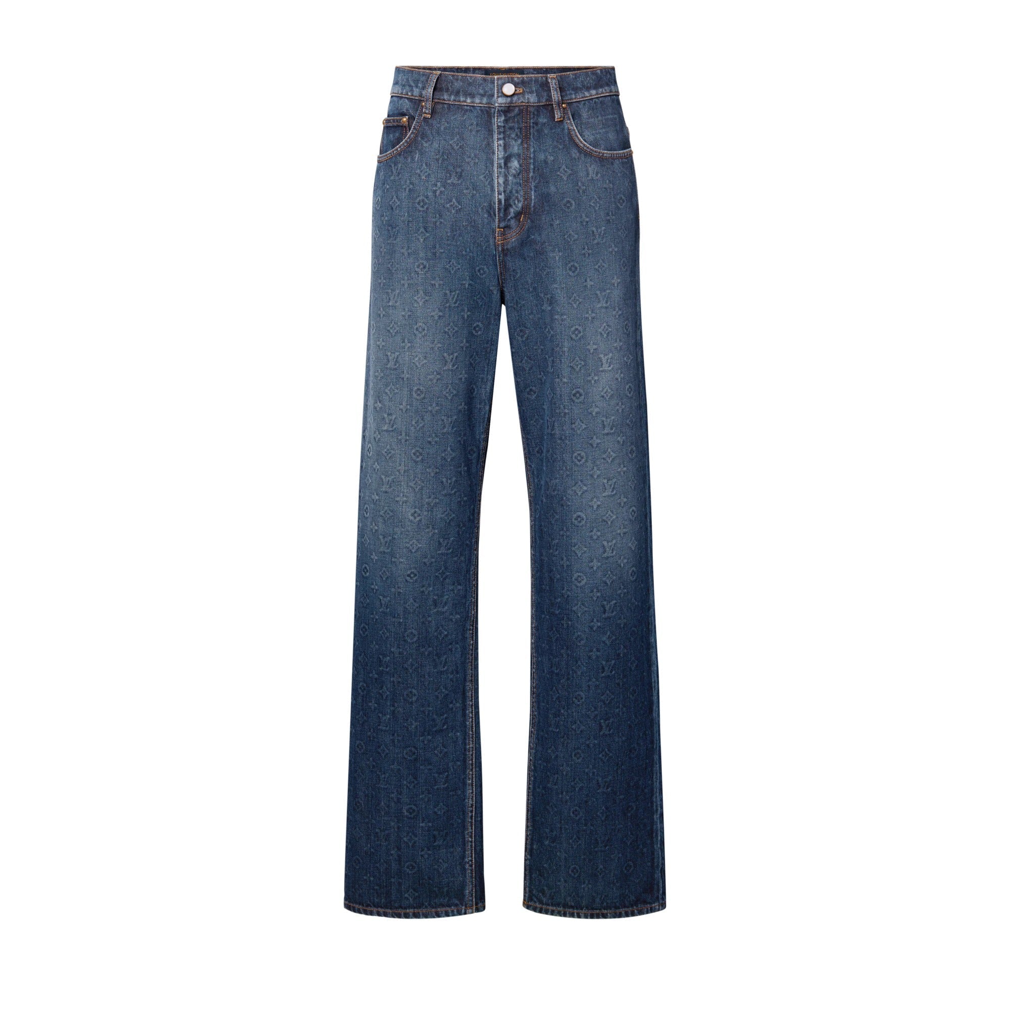 Monogram Washed Denim Skate Pants