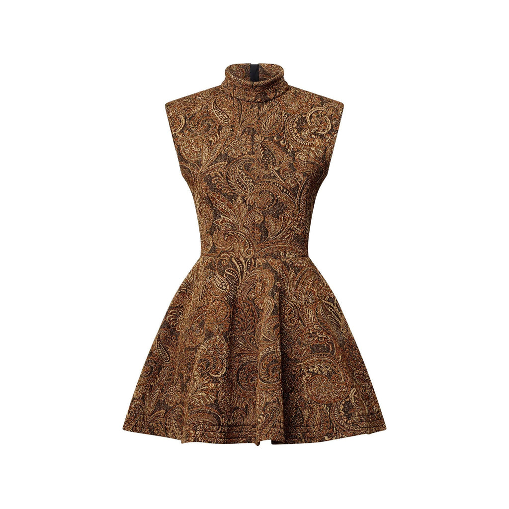 Lurex Jacquard A-Line Dress