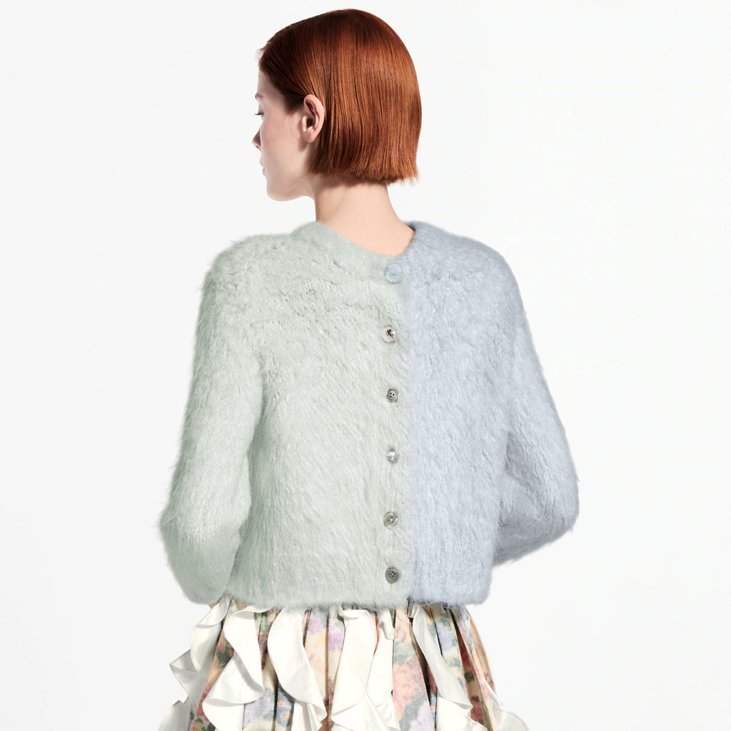 Double Jewel Button Brushed Cardigan