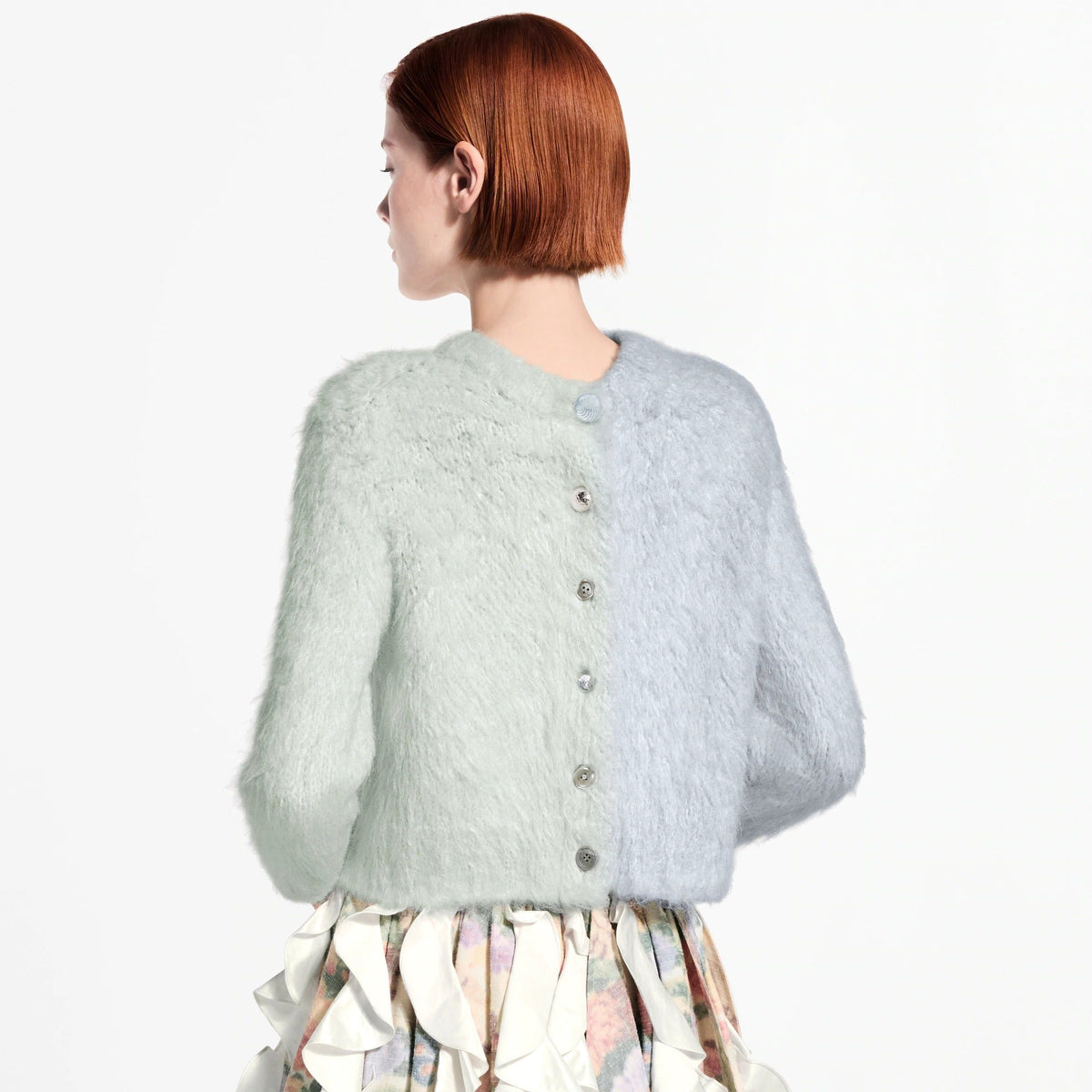 Double Jewel Button Brushed Cardigan