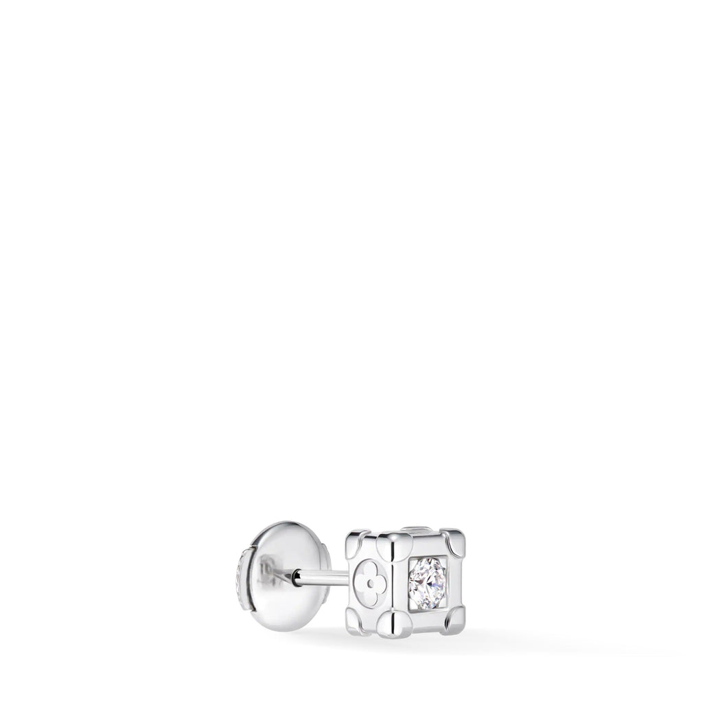 Les Gastons Vuitton Trunk Ear Stud, White Gold and Diamond - Per Unit
