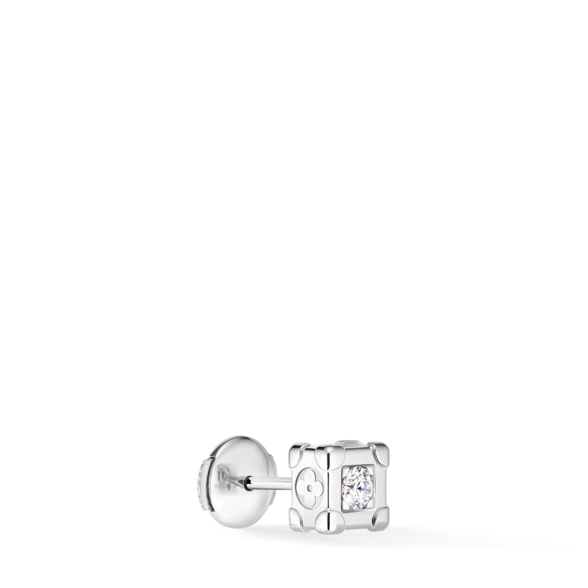 Les Gastons Vuitton Trunk Ear Stud, White Gold and Diamond - Per Unit
