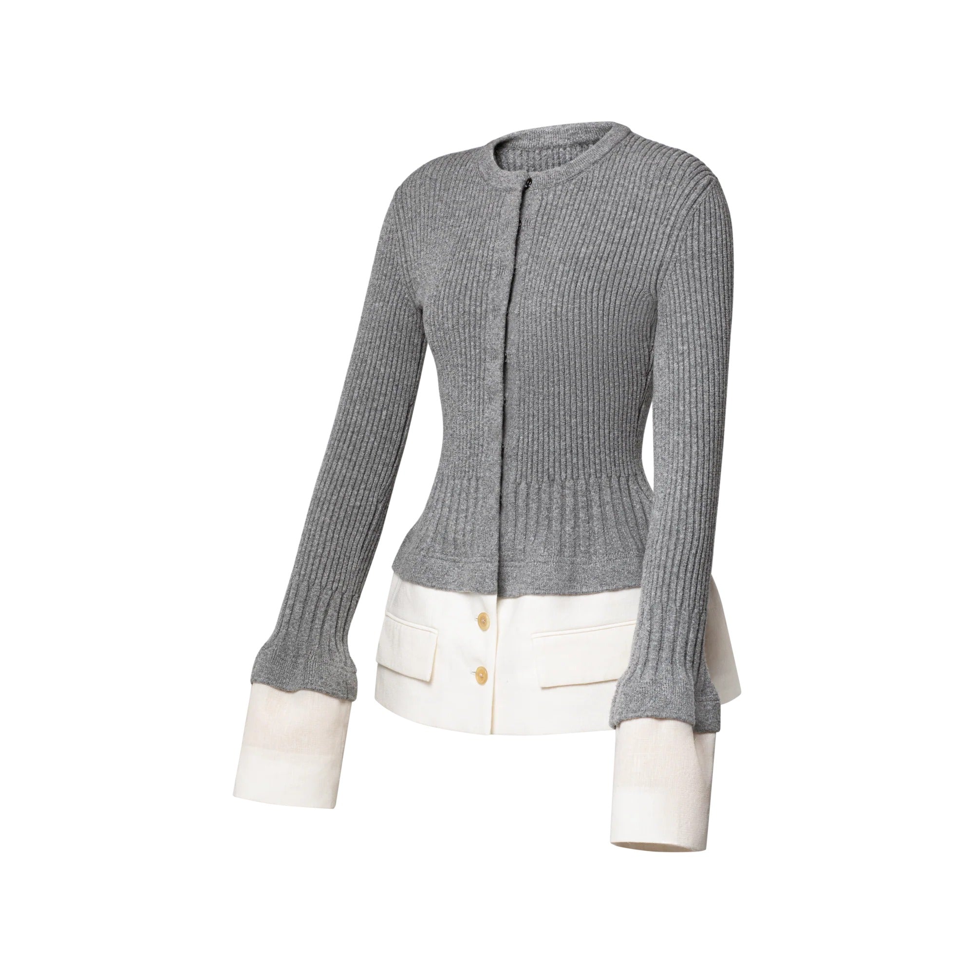 Blazer Insert Trompe L’Oeil Knit Top