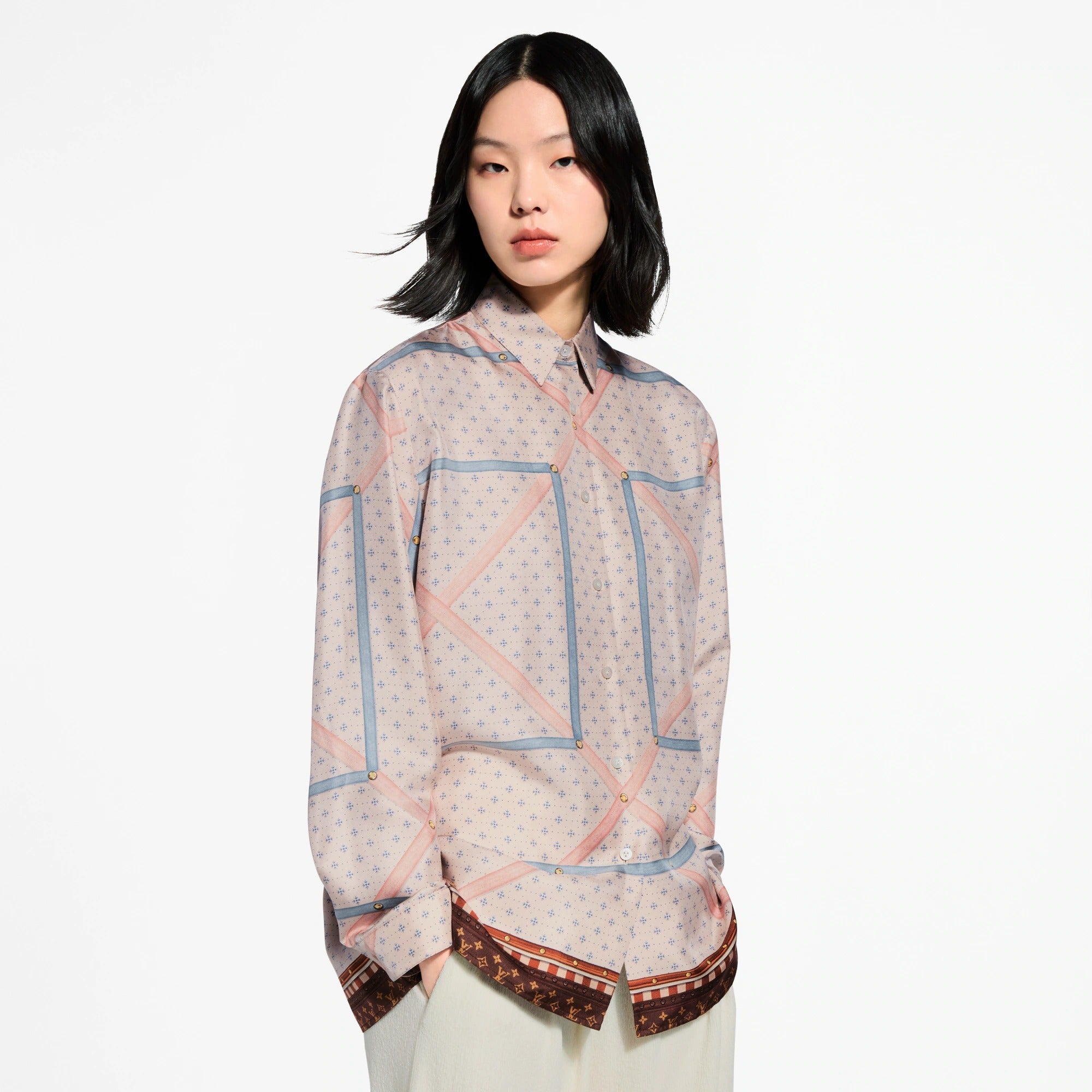 Trunk Print Silk Shirt