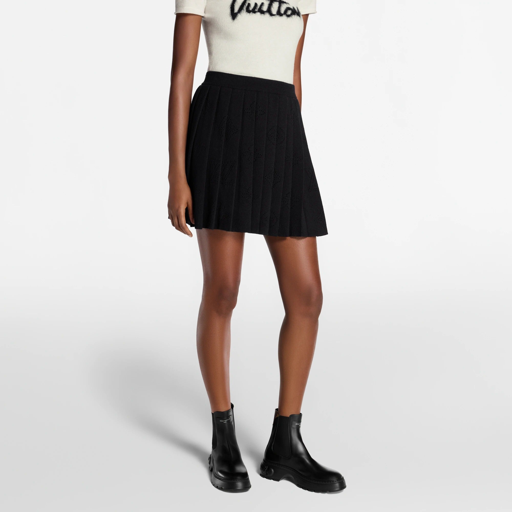 Pleated Mahina Knit Skirt