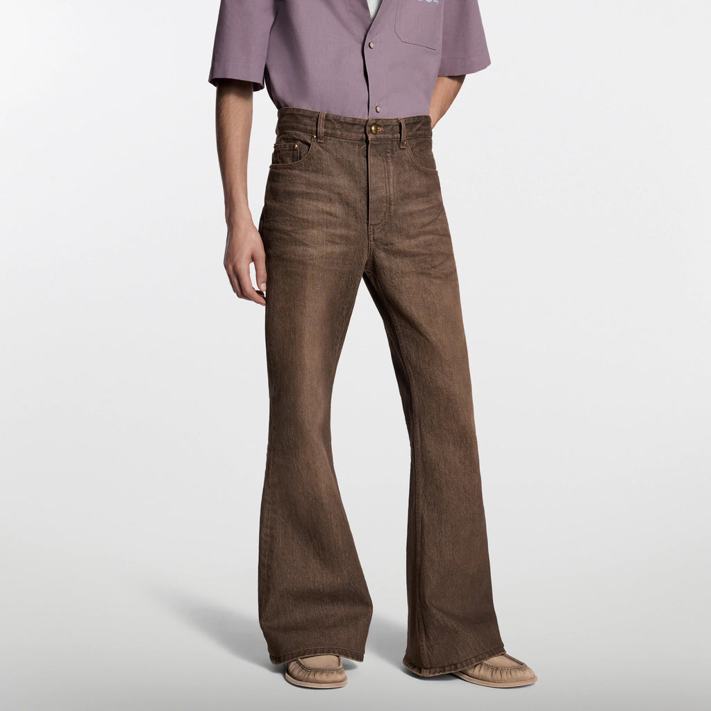 Coffee Indigo Denim Bootcut Pants