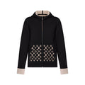 Monogram Accent Zip-Up Hoodie