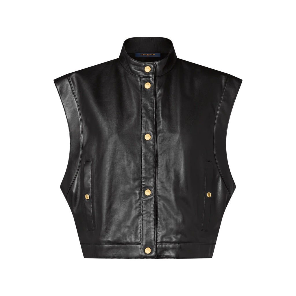 Leather and Nylon Gilet