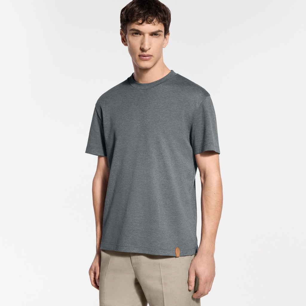 Cotton-Silk Short-Sleeved T-Shirt