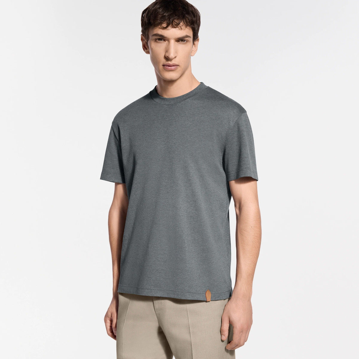 Cotton-Silk Short-Sleeved T-Shirt