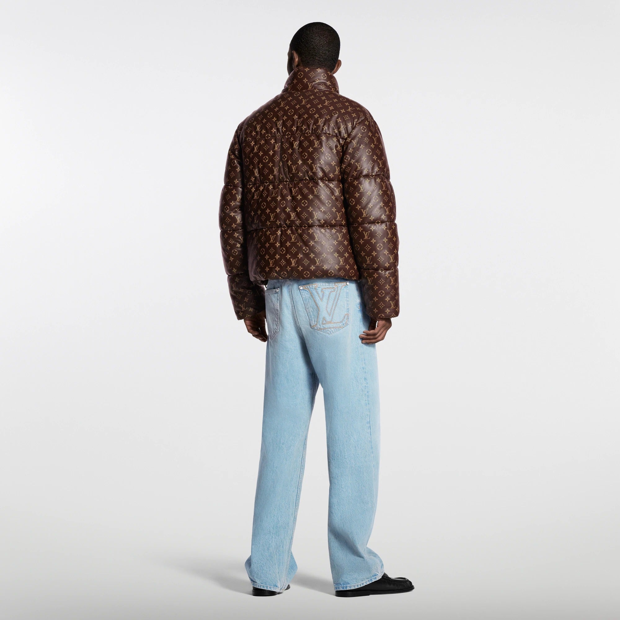 Monogram Leather Puffer Jacket