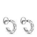 Le Damier de Louis Vuitton Small Hoops, White Gold and Diamonds