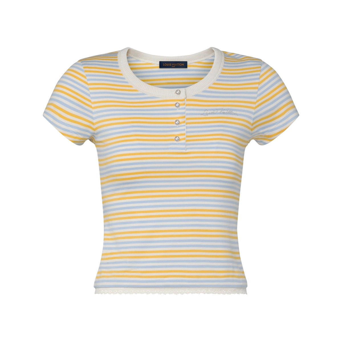 Striped Jersey Henley T-shirt