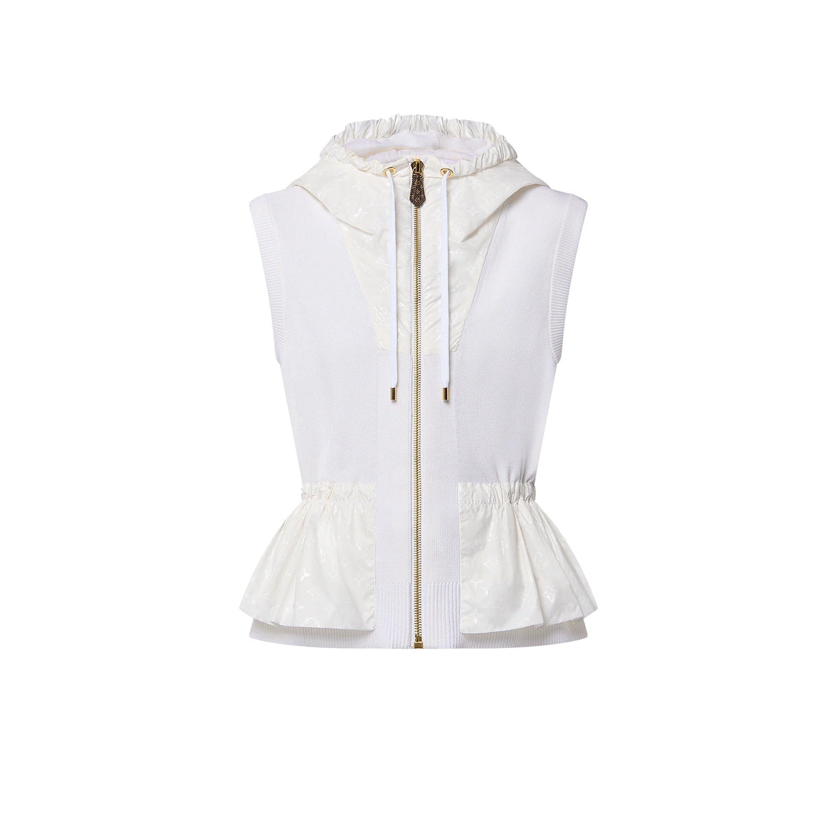Monogram Accent Peplum Gilet