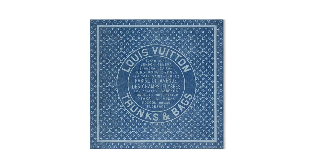 LV Denim Stamp Square 90
