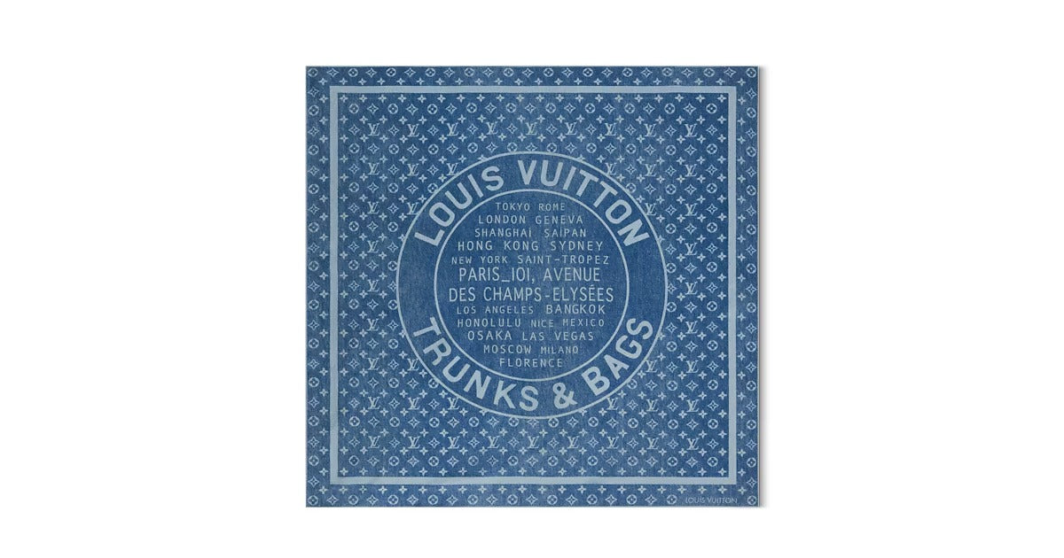LV Denim Stamp Square 90