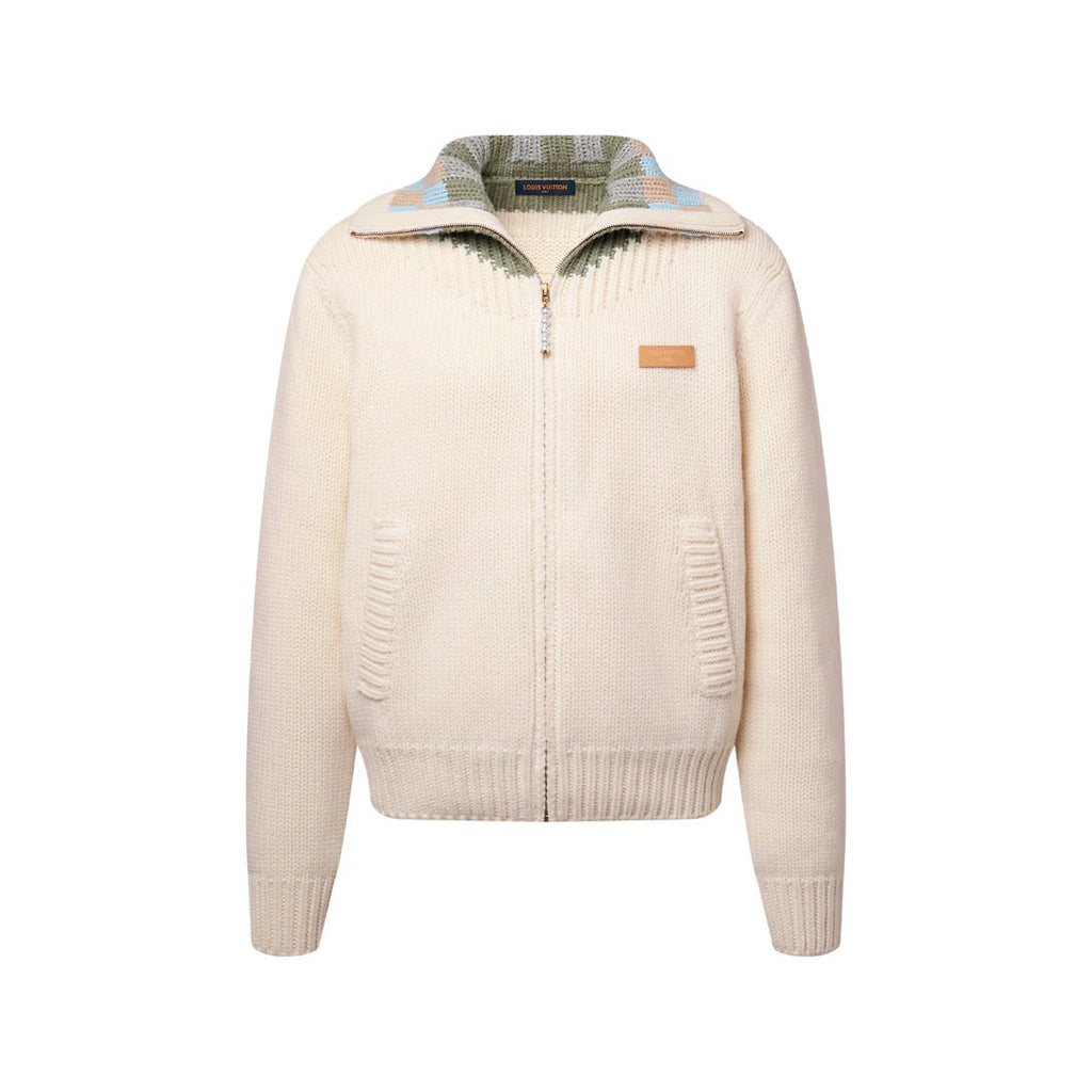 Zipped Intarsia Track Top
