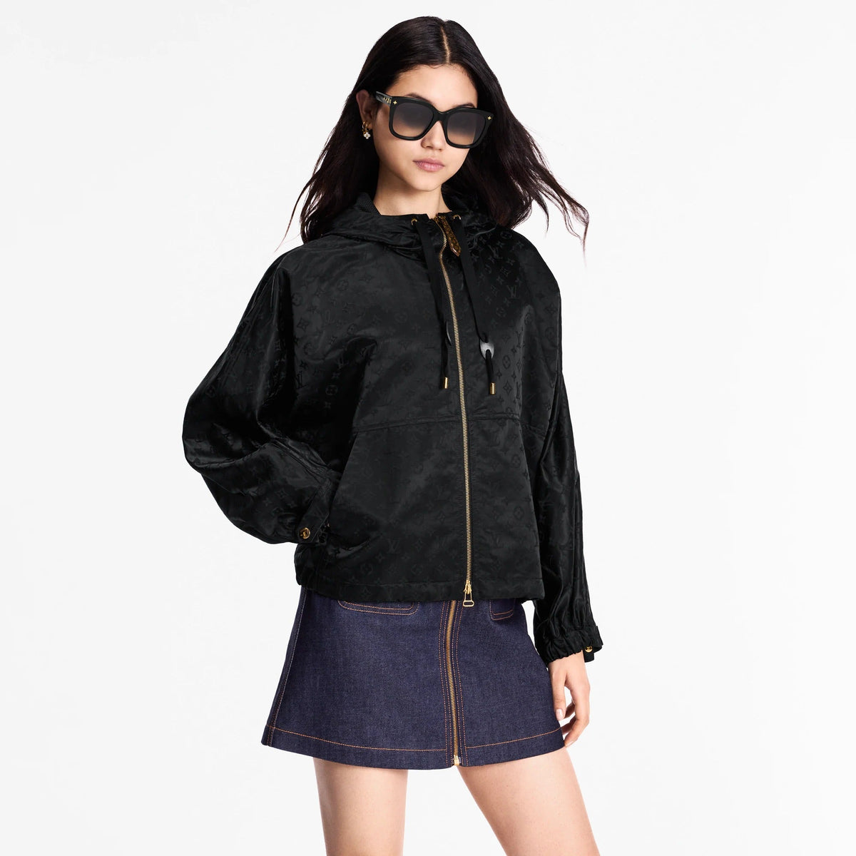 Shiny Monogram Short Parka