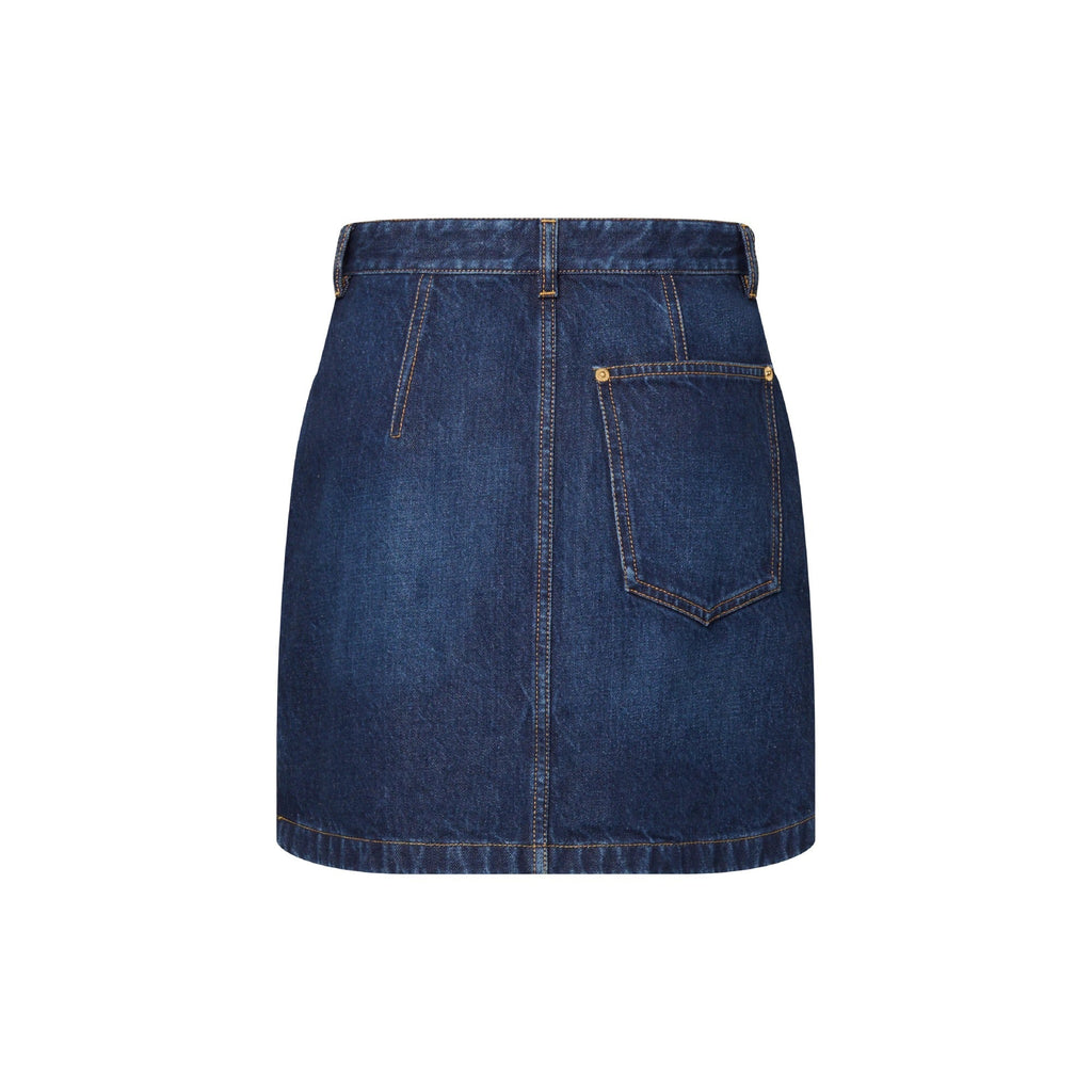Washed Denim Skirt