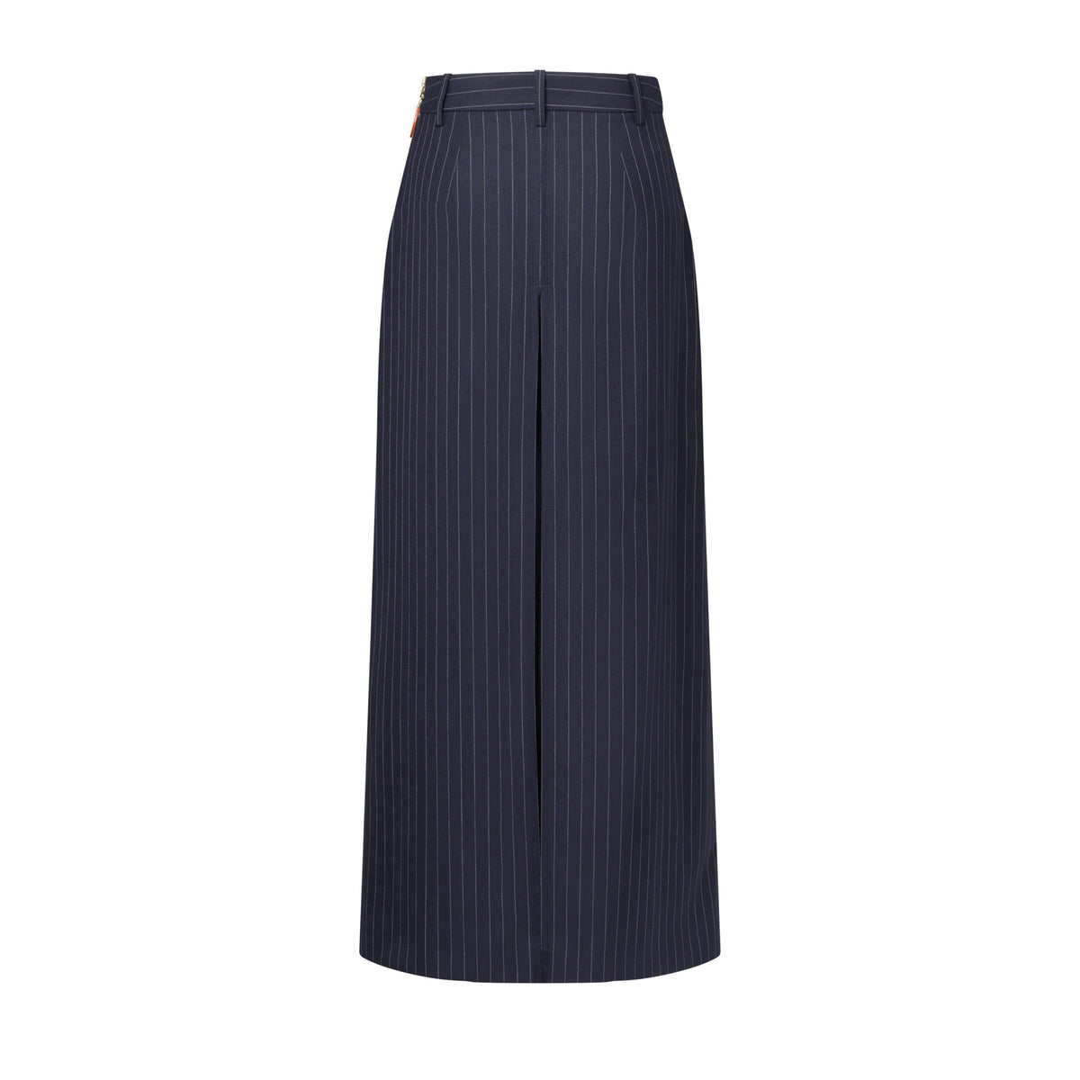 Wide-Leg Pinstriped Pants