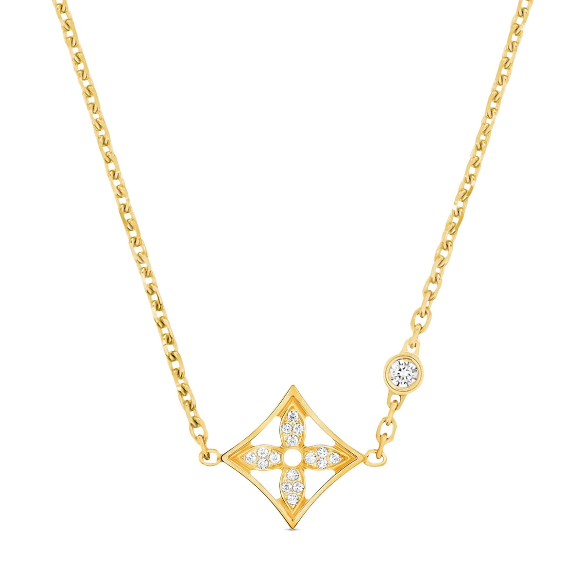 Idylle Blossom Pendant, Yellow Gold And Diamonds