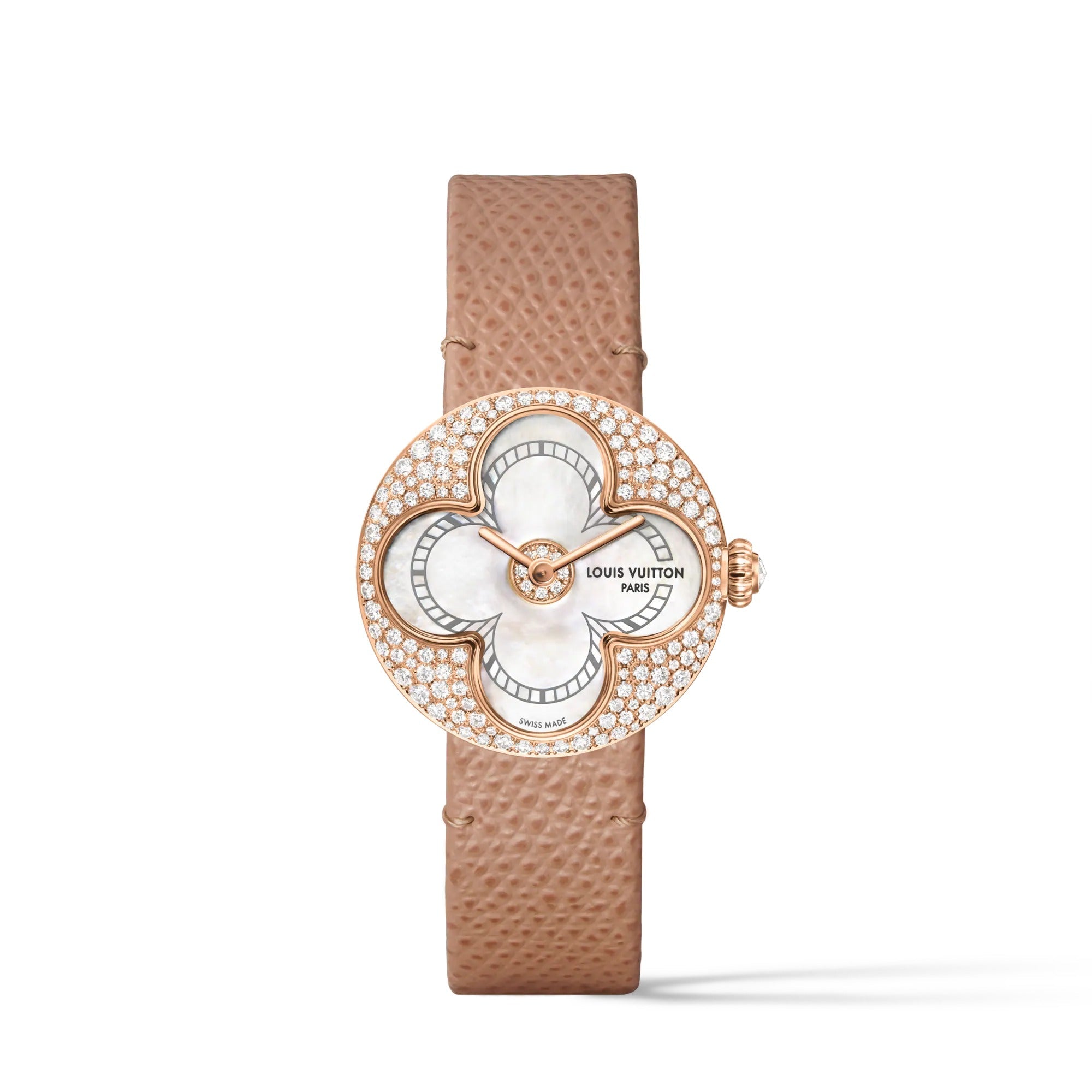 Color Blossom, Quartz, 26 MM, Rose Gold, White Mother-Of-Pearl and Diamonds