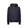 Leather Mix Hooded Blouson