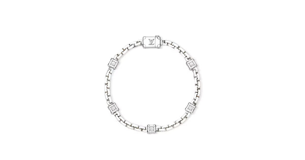 Les Gastons Vuitton Trunk Bracelet, White Gold and Diamonds