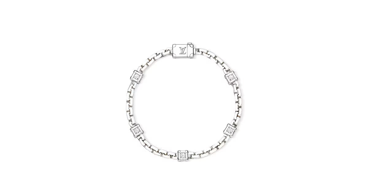 Les Gastons Vuitton Trunk Bracelet, White Gold and Diamonds