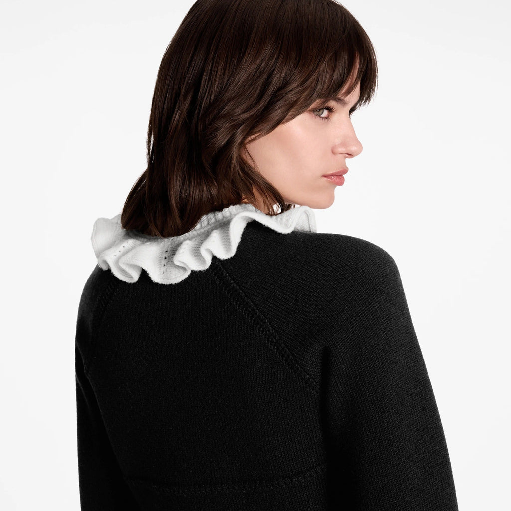 Ruffle Collar Cardigan