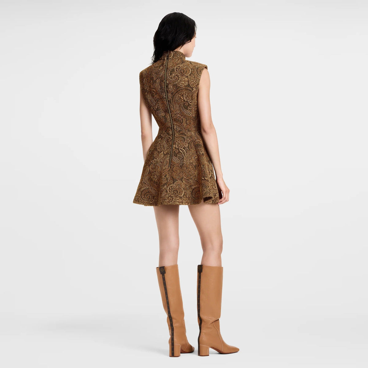 Lurex Jacquard A-Line Dress
