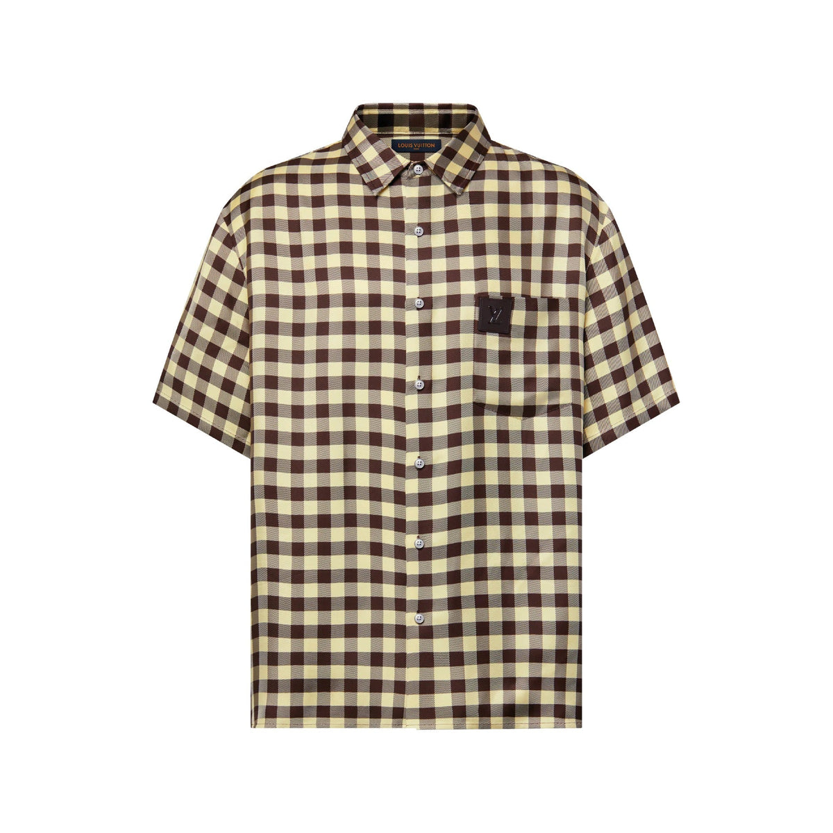Damier Jacquard Short-Sleeved Shirt