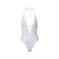 Woven Monogram Print Swimsuit