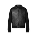 LVSE Embossed Monogram Mix Leather Blouson