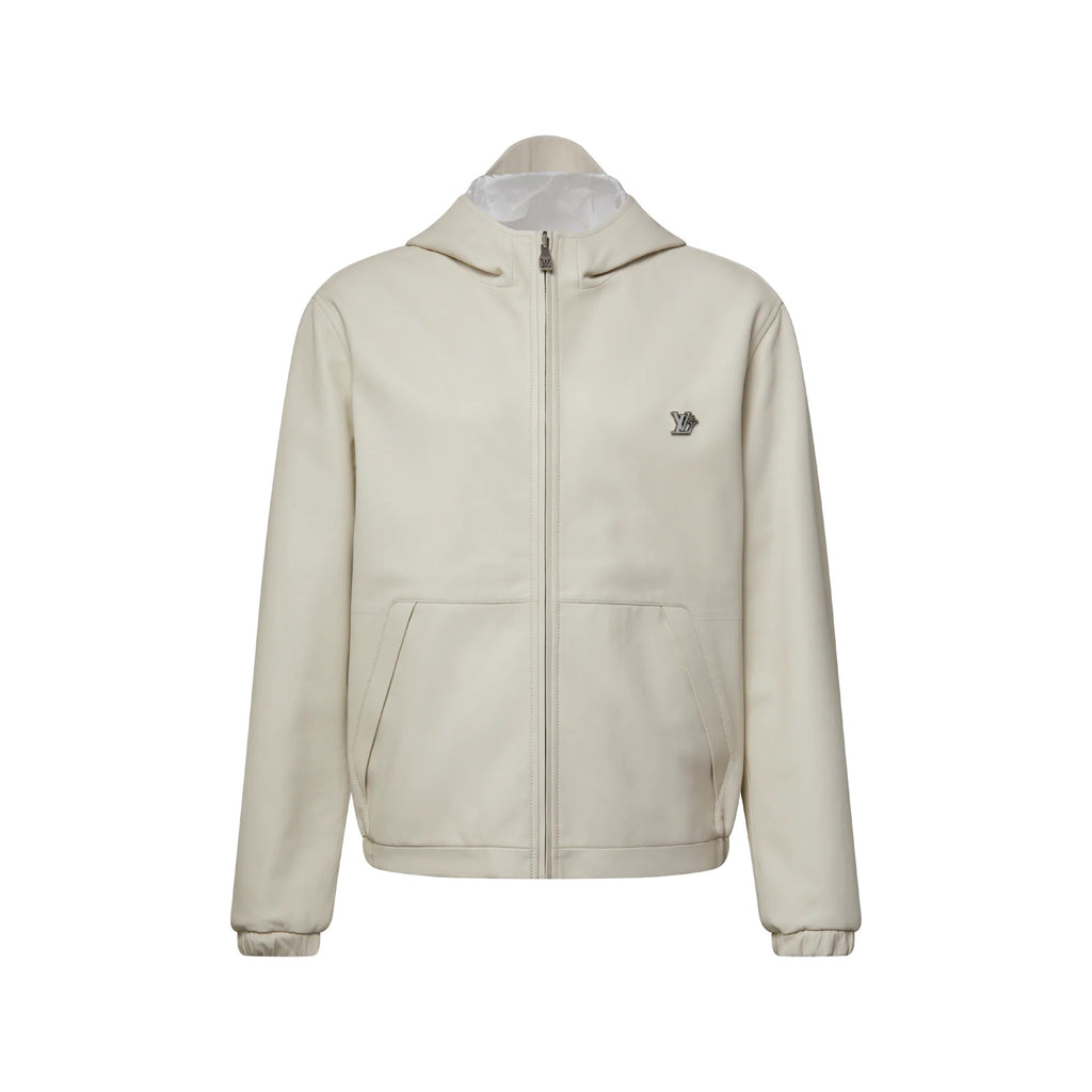 Reversible Leather Hooded Blouson