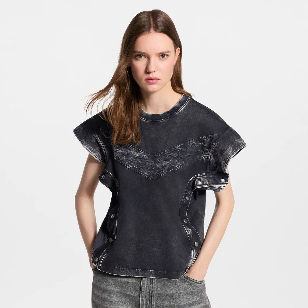 Denim Patchwork T-Shirt