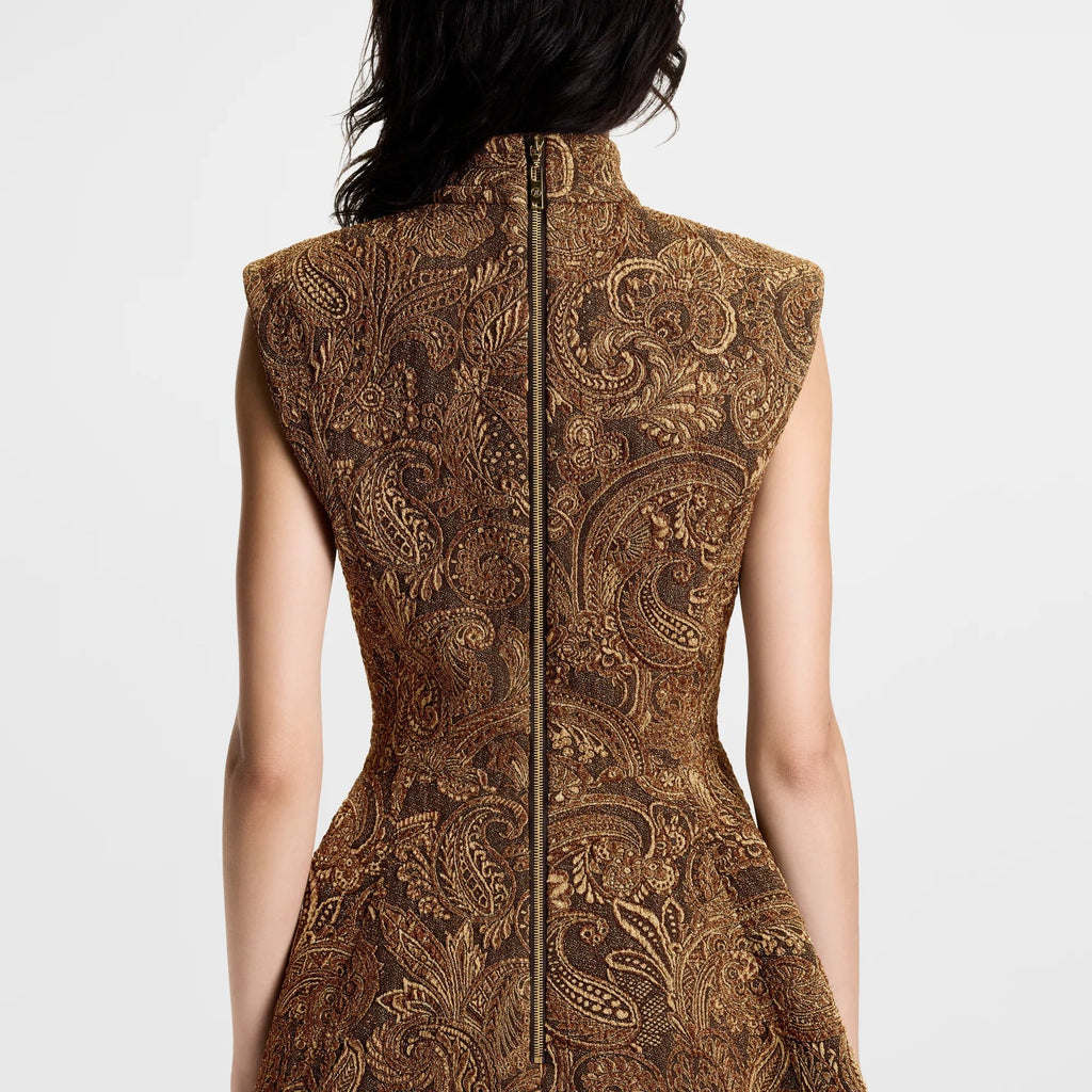 Lurex Jacquard A-Line Dress