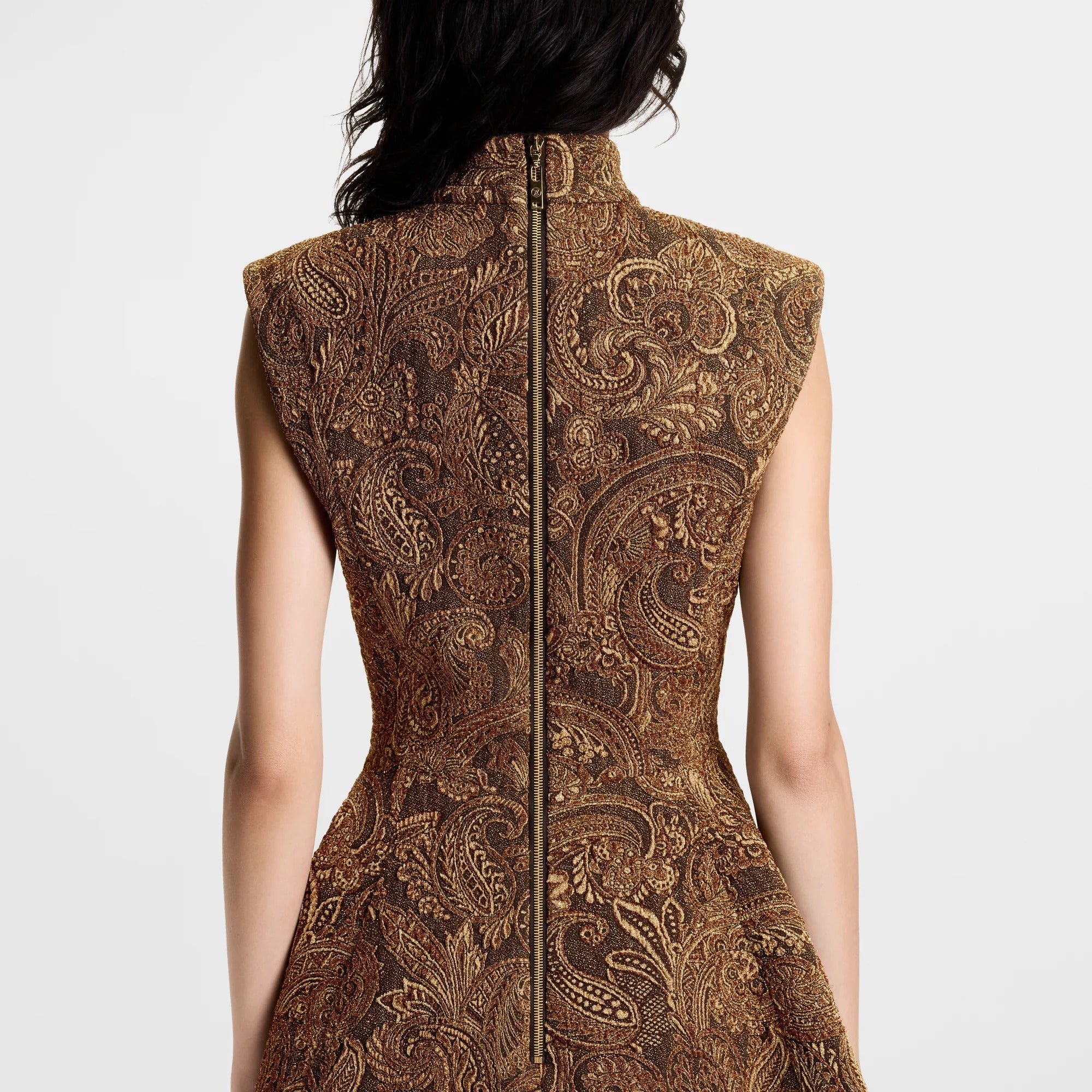 Lurex Jacquard A-Line Dress