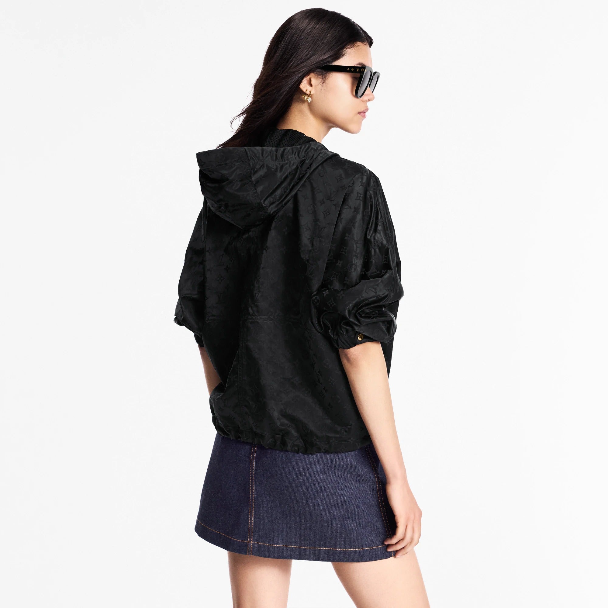 Shiny Monogram Short Parka