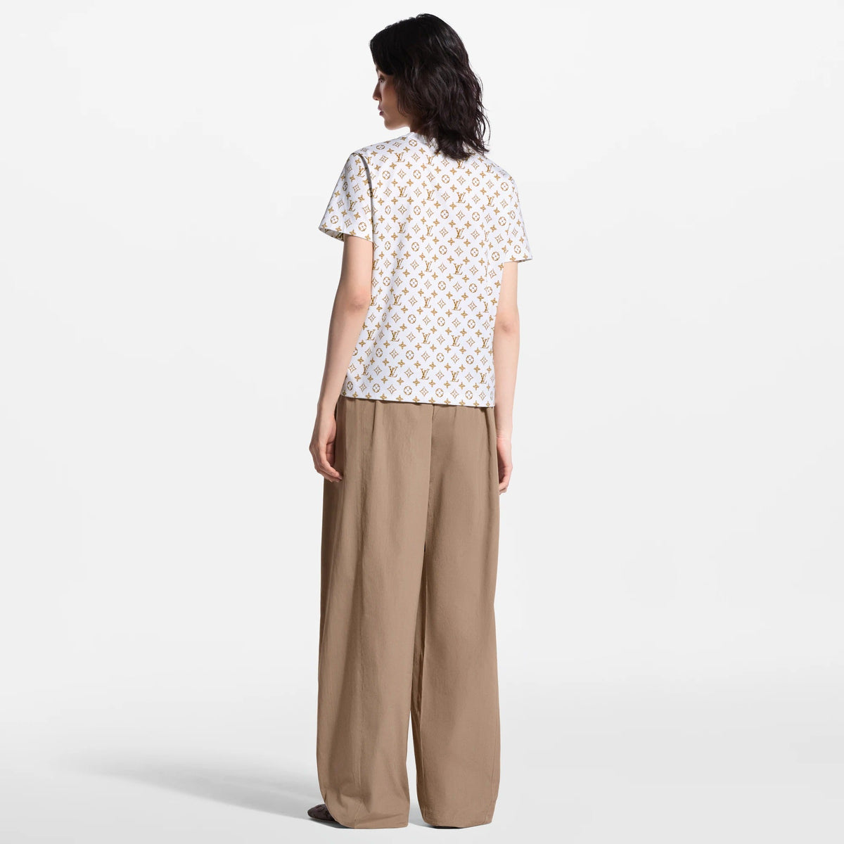 Woven Monogram Print T-Shirt