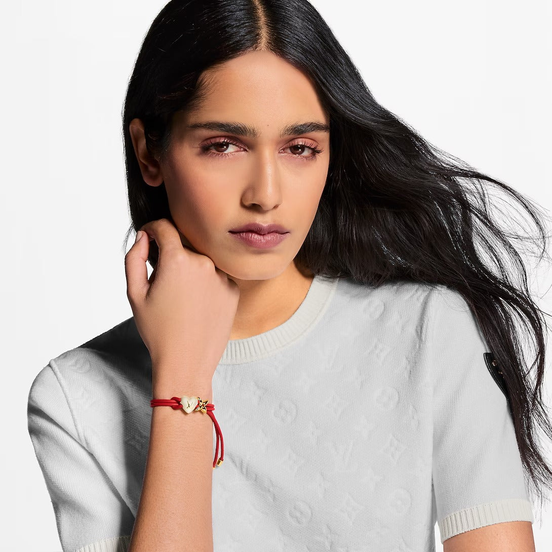 LV Bloom Pearl Heart Bracelet