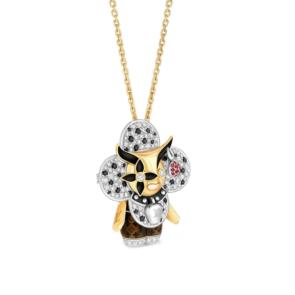 Vivienne Ox Pendant, 3 Golds, Lacquer, Diamonds & Colored Gemstones