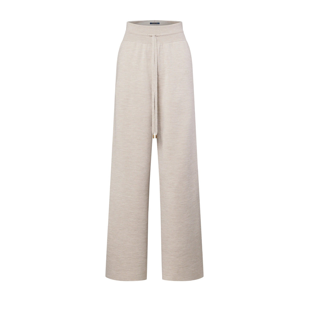 Stripe Accent Wide-Leg Jogging Pants