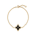 Color Blossom Bb Star Bracelet, Yellow Gold, Onyx And Diamond