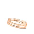 Empreinte Double Bangle, Pink Gold and Diamonds