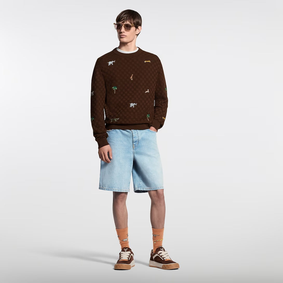 LV x The The Darjeeling Limited Embroidered Long-Sleeved Crewneck