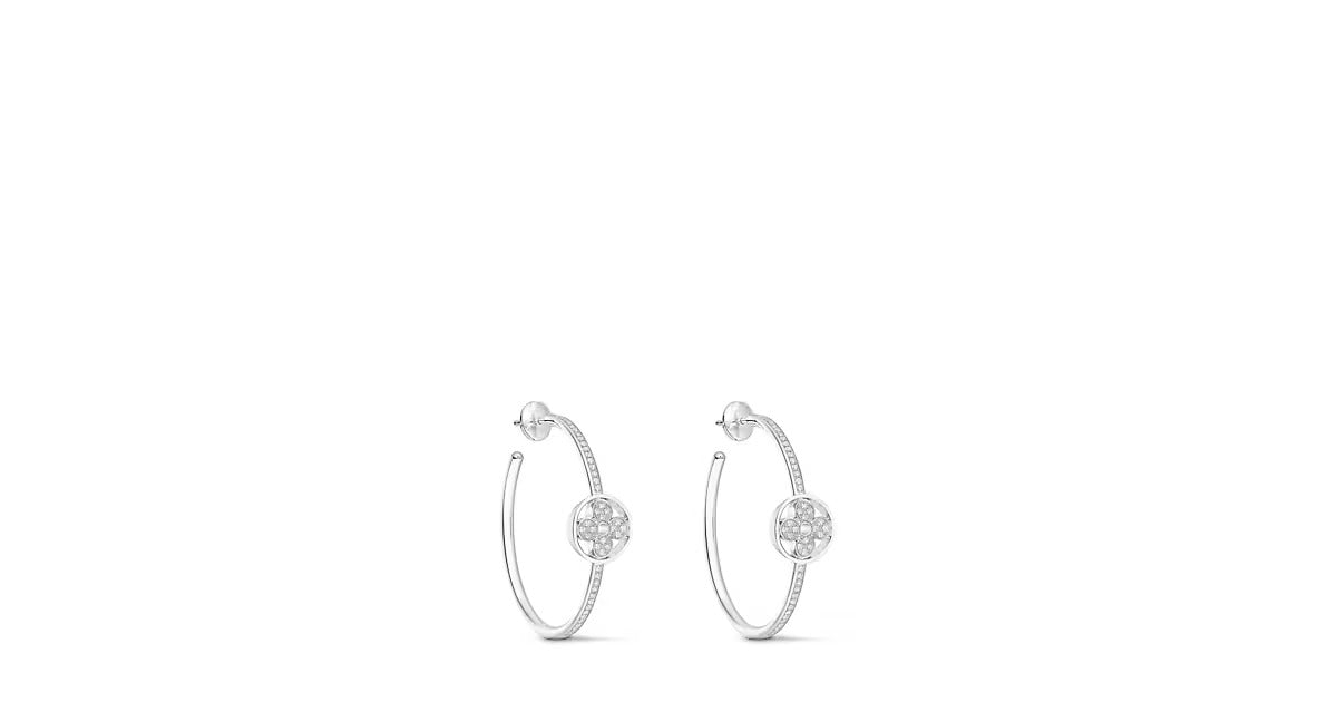 Idylle Blossom Hoops, White Gold And Diamonds