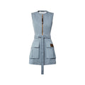 Utility Pocket Washed Denim Dress