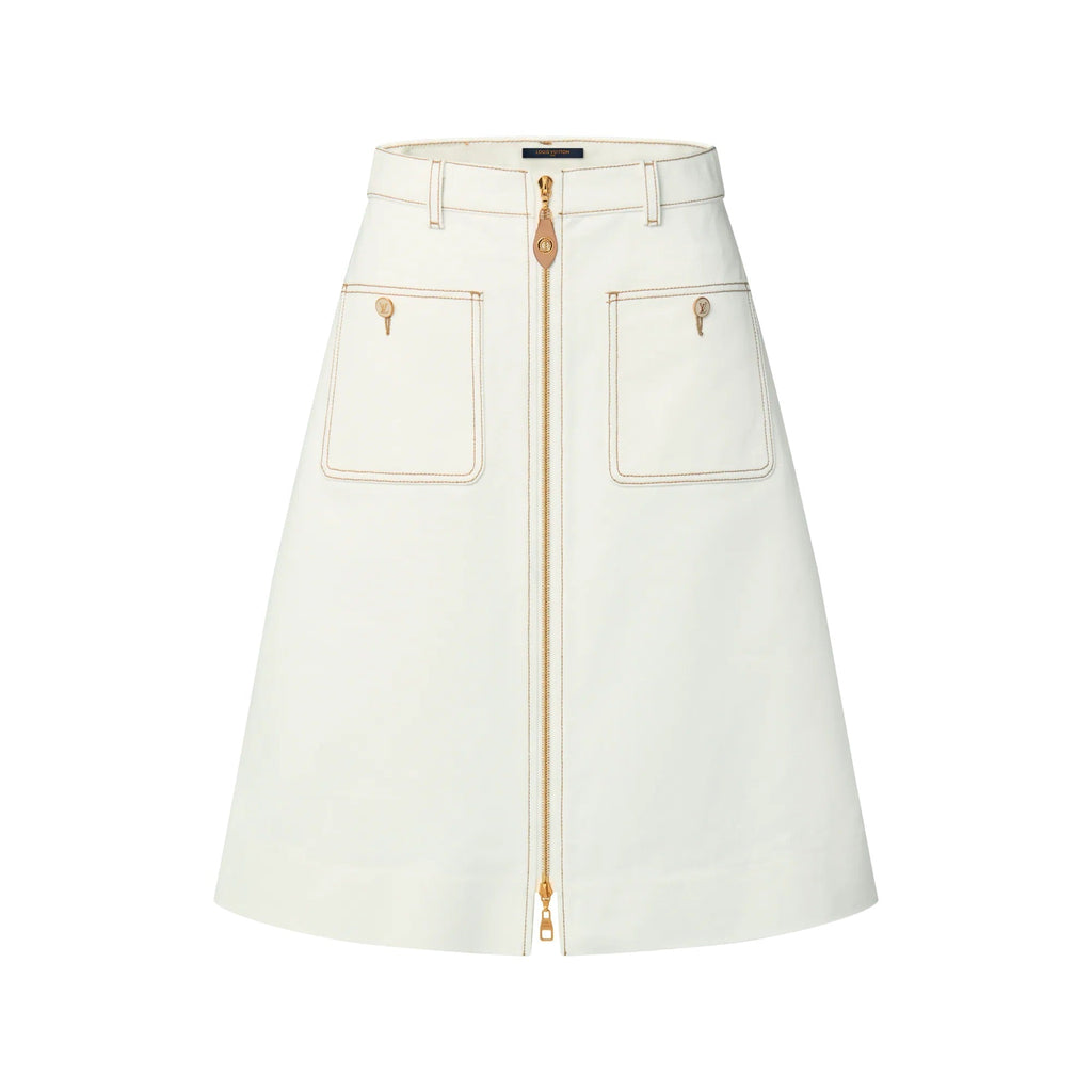 Contrast Stitch Utility Skirt